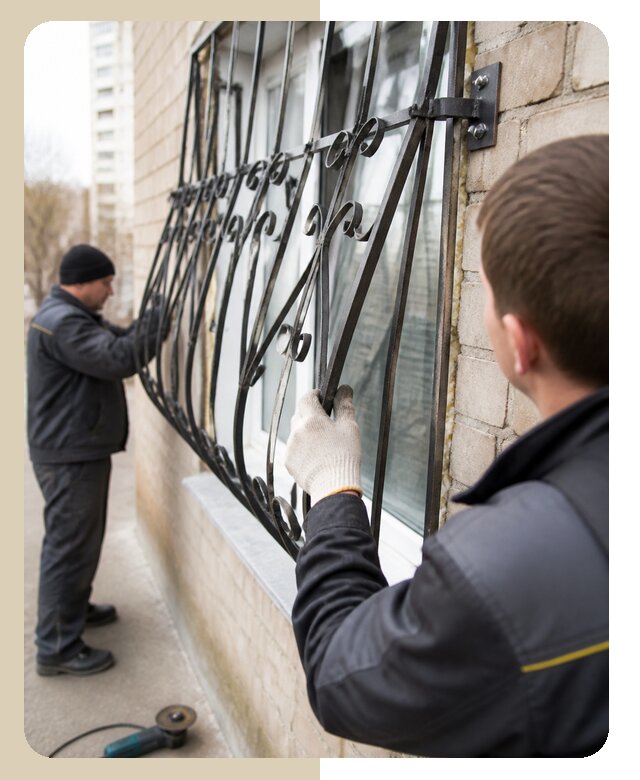 Профессиональный монтаж сварных решеток на окна в Ярославле